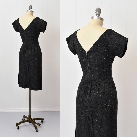 1950s Jerry Gilden Black Rhinestone Cocktail Wigg… - image 6