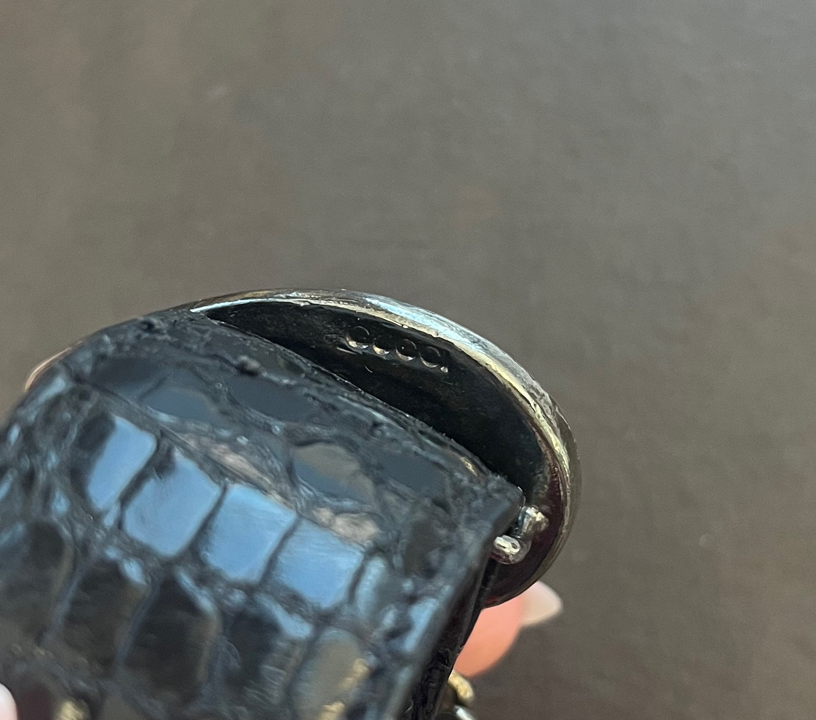 1970s/1980s Gucci Horse Head Horseshoe Buckle Black
