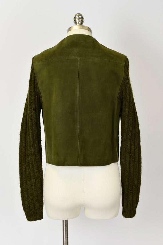 1960s Green Suede & Wool Roos Atkins Sweater - image 3