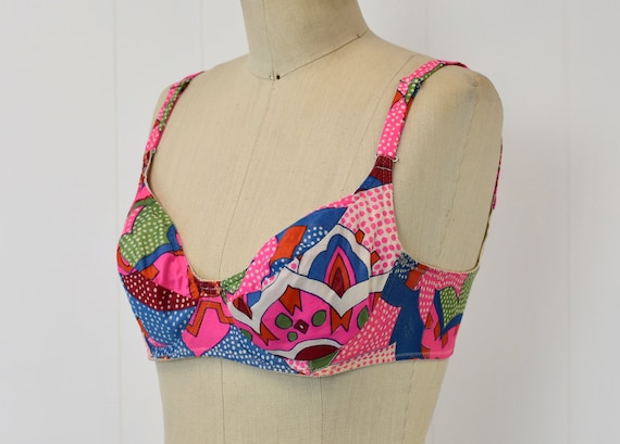 1960s Vanity Fair Patchwork Polka Dot Colorful Ps… - image 2