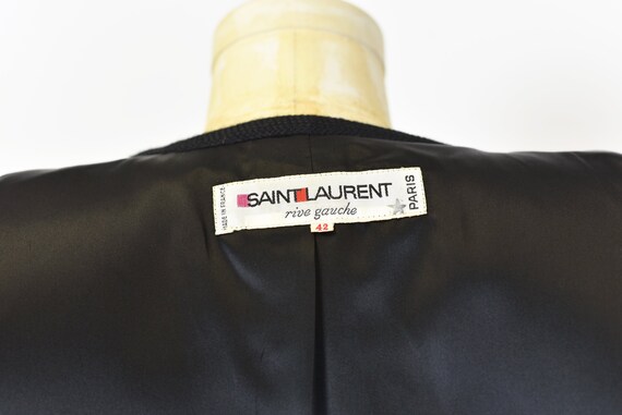 1980's Yves Saint Laurent Black Jacket - image 5