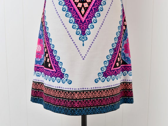 1970s/1980s Alfred Shaheen Colorful Shift Dress - image 3