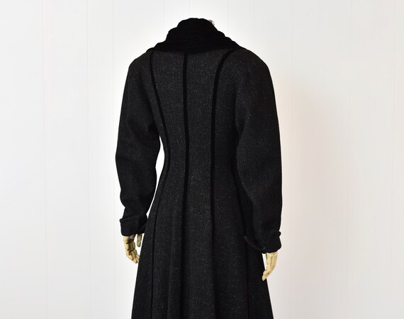 1950s Princess Coat Lilli Ann Style Jacket Black … - image 8