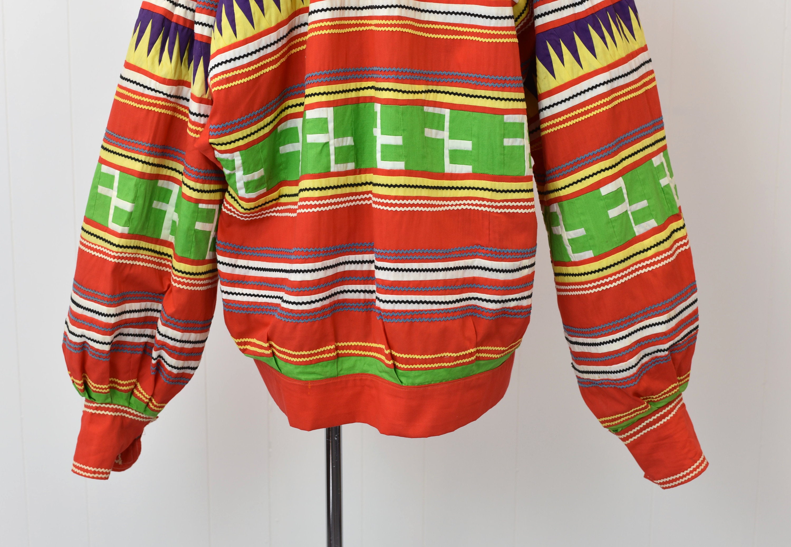RARE 1950s Seminole Native American Red Patchwork Jacket - Etsy 日本