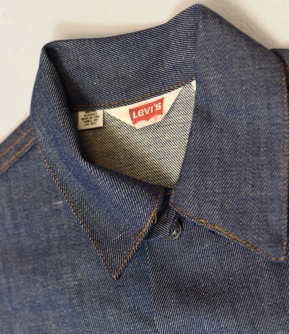 1970s Deadstock Levi's Blue Denim Jacket - image 3