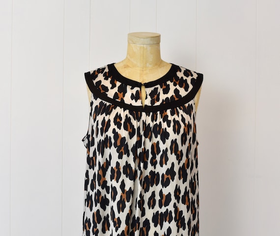 1960s/1970s Leopard Print Nylon Lingerie Boudoir … - image 2