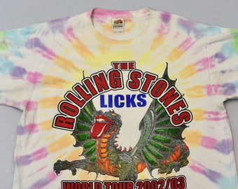 ROLLING STONES EUROPEAN TOUR 2003 Tシャツ 2003 Rolling Stones Licks World Tour Shirt – WyCo Vintage