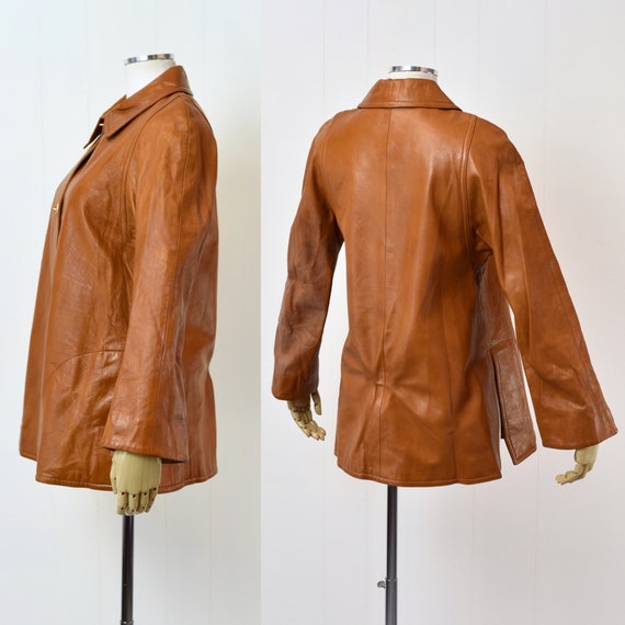 1960s Bonnie Cashin Sills Brown Leather Jacket Co… - image 6