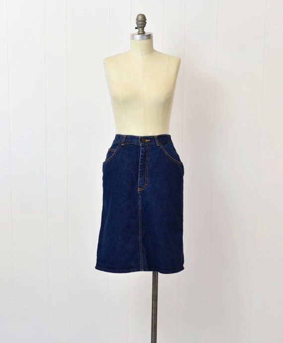 1980s/1990s Gitano Blue Denim Skirt - image 2