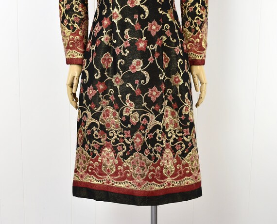 1960s Silk Organza & Gold Adele Simpson