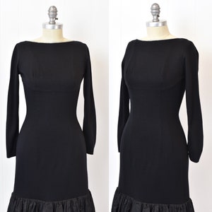 1960s Black Rhinestoned Party Dress image 2