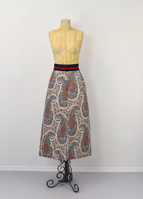 1970s Morton Myles Paisley Maxi Skirt - image 2