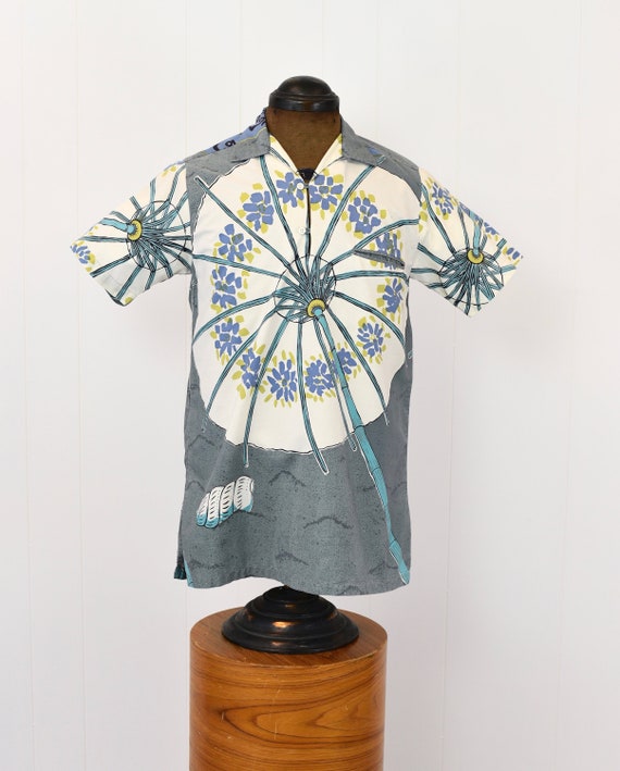 1960s Asian Influenced Hawaiian Shirt