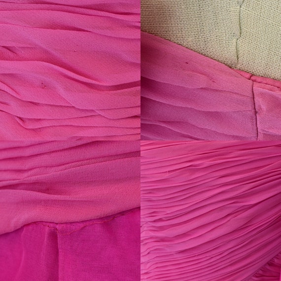 1980s Louis Feraud Pink Bow Party Dress Gown - image 10