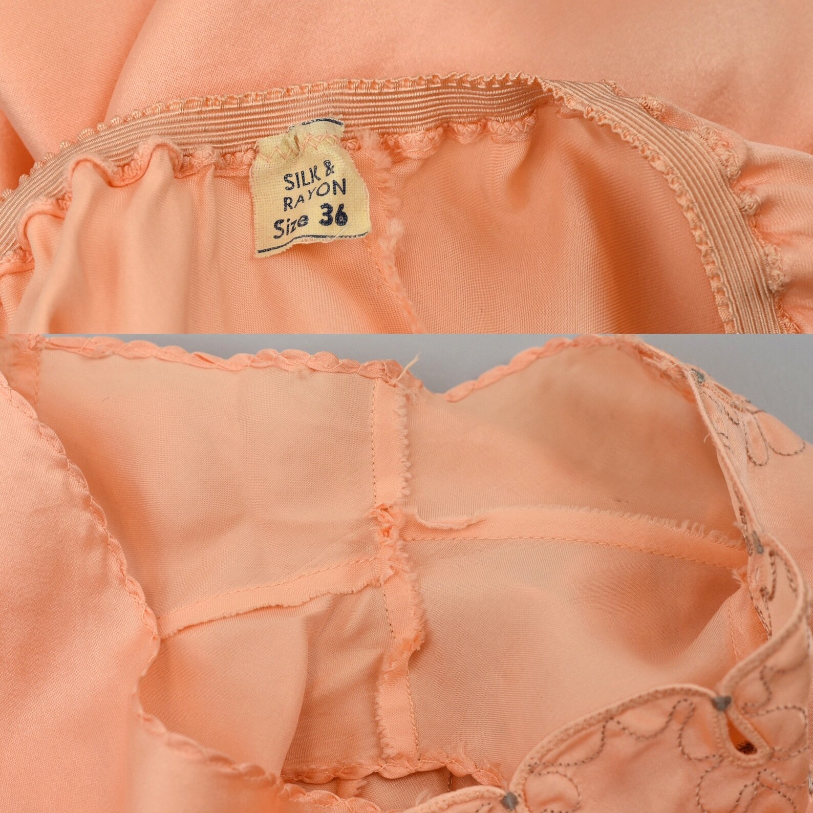 1940s Pink Scalloped Floral Tap Shorts Pants Lingerie Etsy