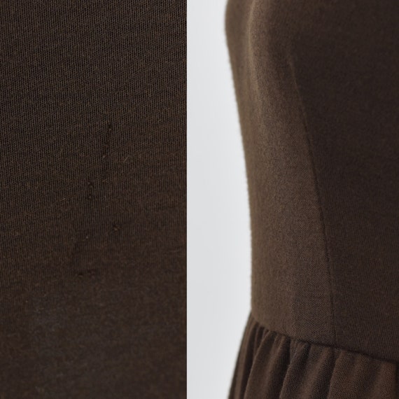 1960s Geoffrey Beene Chocolate Brown Wool Dress - image 7