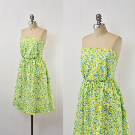 1980s Lilly Pulitzer Yellow Green Floral The Lill… - image 3