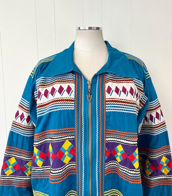 RARE 1980s Seminole Native American Patchwork Turquoise Blue RARE 1980s Seminole Native American Patchwork Turquoise Blue