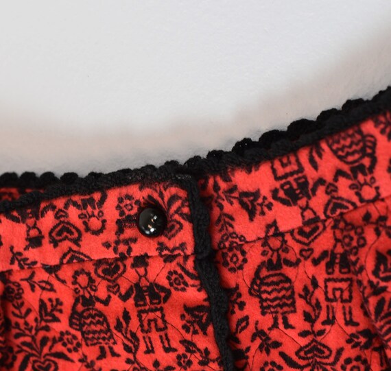 1960s Red Lanz Austrian Novelty Print Skirt - image 9