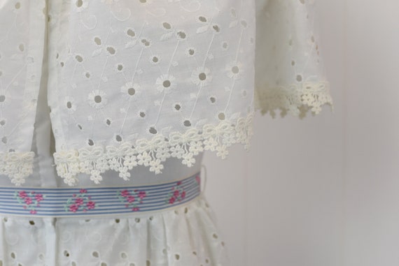 NOS 1970s Miss K Alfred Shaheen White Eyelet Maxi… - image 8