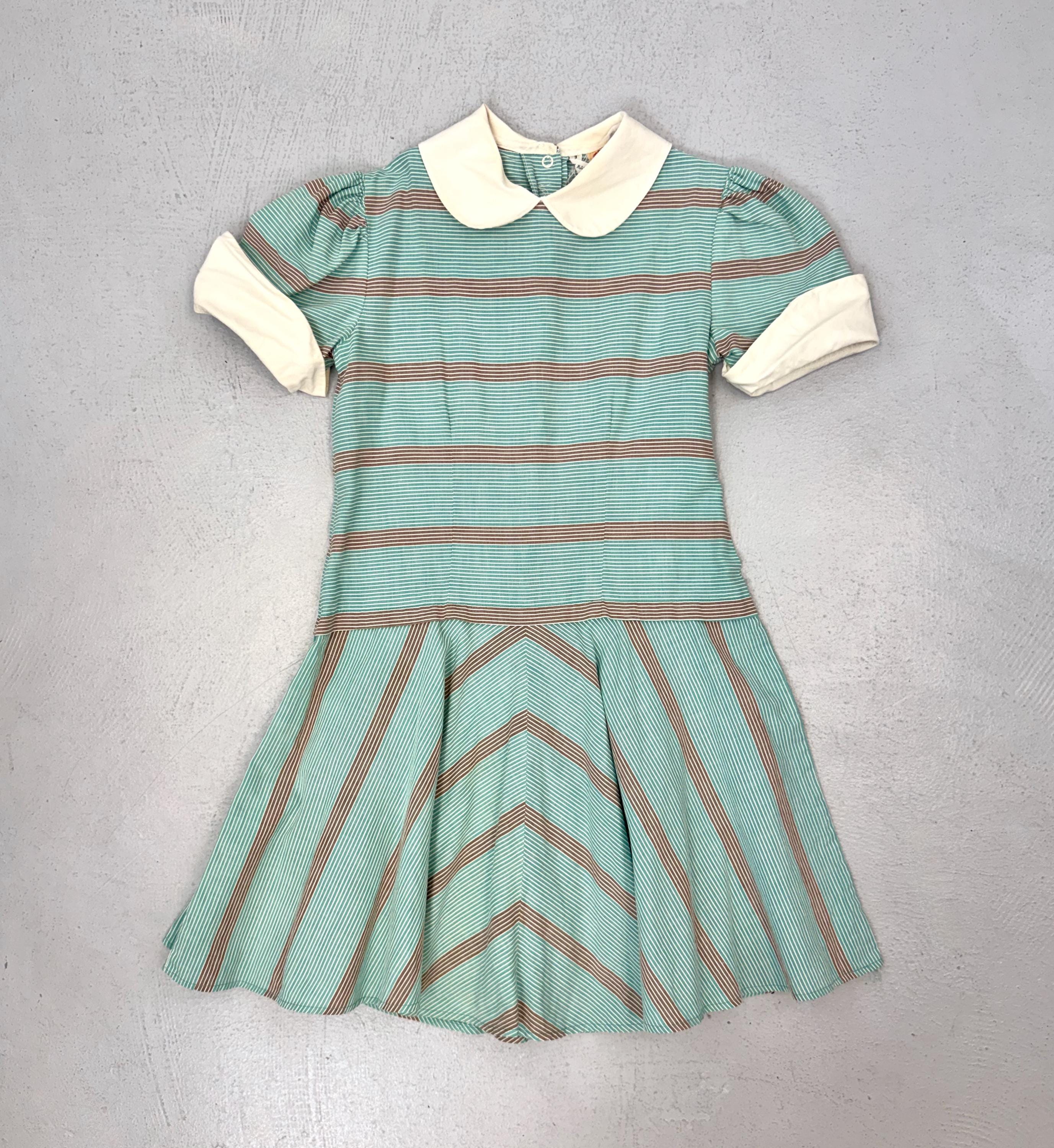 Teal and Brown Dress - Etsy