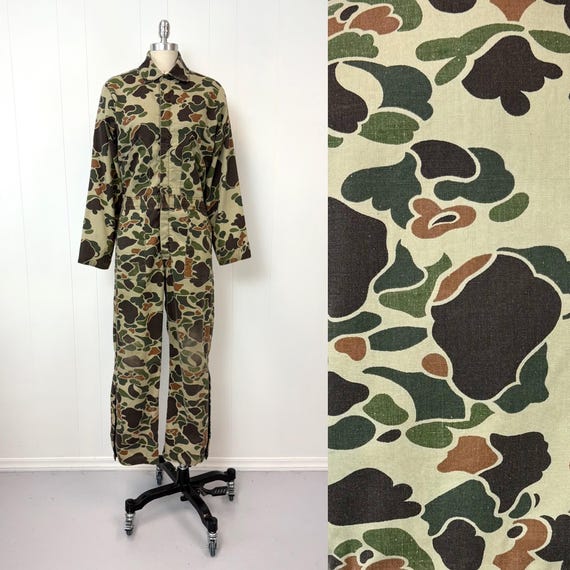 1970s Camouflage Print Walls Blizzard Pruf Army G… - image 1