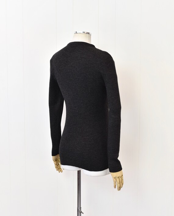 1990s Yves Saint Laurent Rive Gauche Dark Gray Ch… - image 7