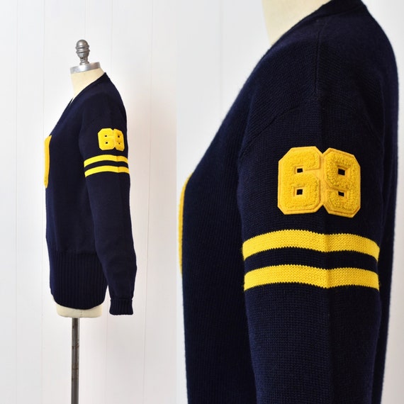 1950s Letterman Swimming Team Sweater Number 69 - image 6