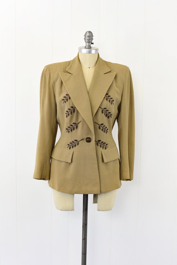 1940's Tan Beaded Jacket