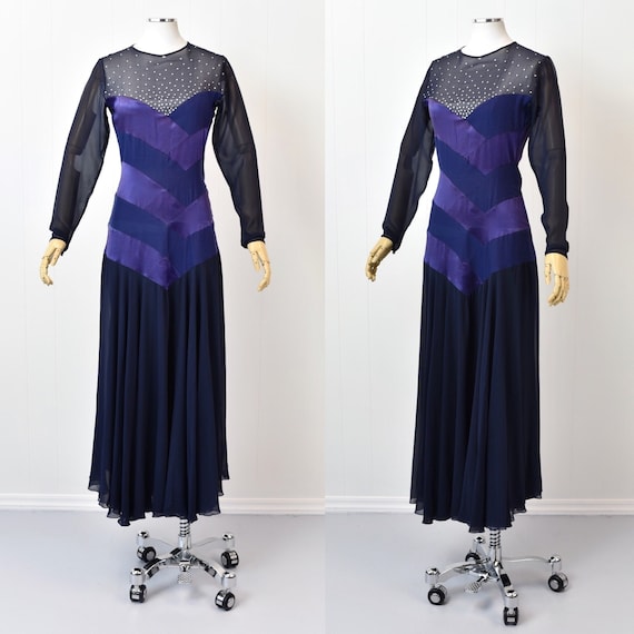 blue and purple dress illusion May Queen RQ8056 main image 1