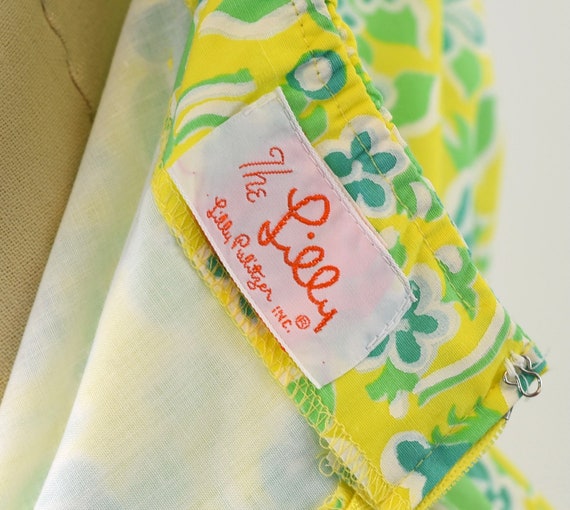 1980s Lilly Pulitzer Yellow Green Floral The Lill… - image 10