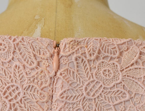 1950s/1960s Ballet Pink Floral Lace Sidney Kramer… - image 10