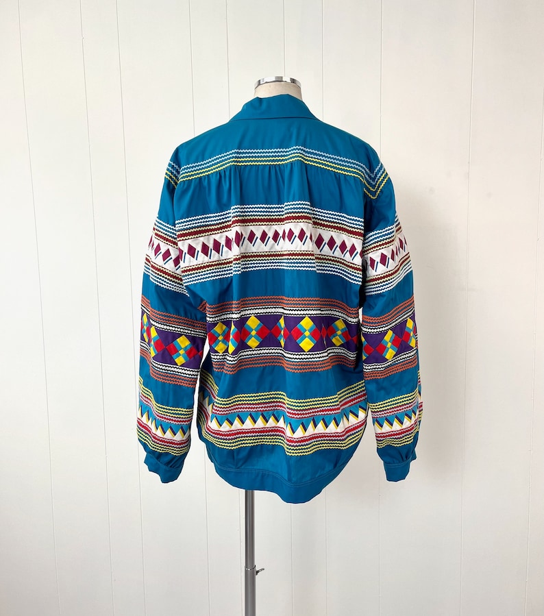 RARE 1980s Seminole Native American Patchwork Turquoise Blue Ric Rac ...