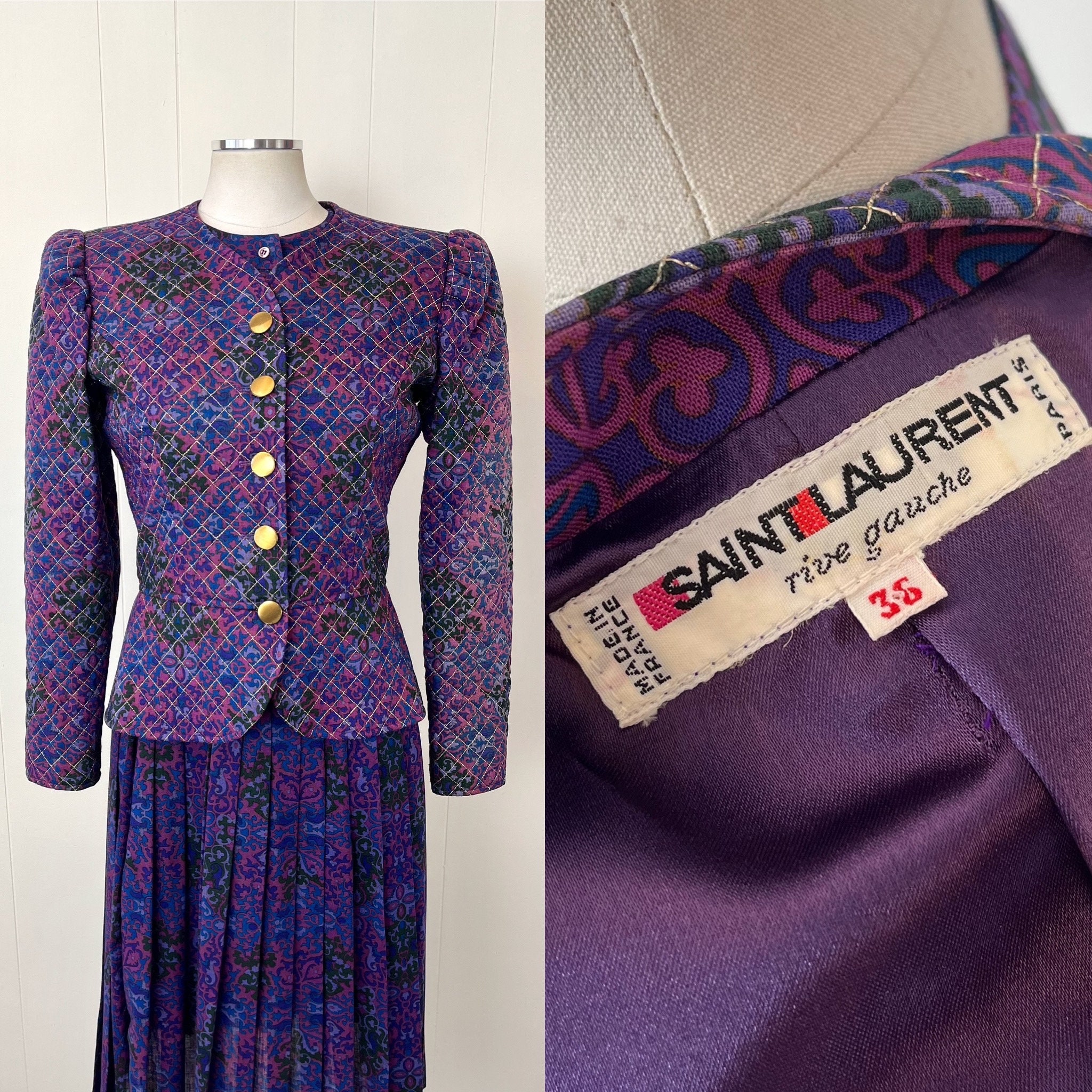RARE 1983 Yves Saint Laurent Rive Gauche Fall/winter Purple