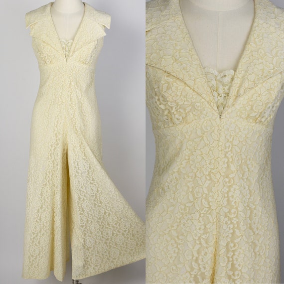 1960's Ivory Lace Jumpsuit