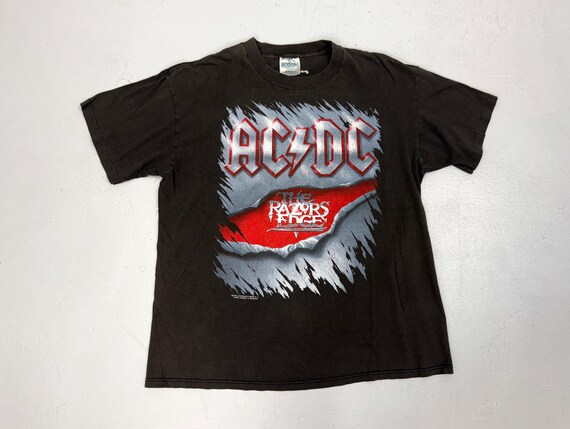 1990 AC/DC the Razor's Edge Tour Cotton Single Stitch Double Sided