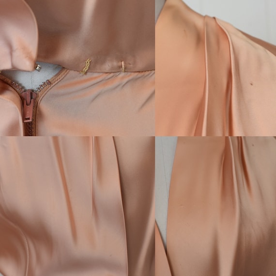 1940s Blush Pink Satin B. Cohen Original Dressing… - image 9