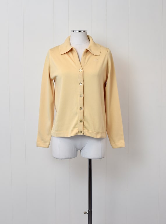 1970s Cream Givenchy Sport Nylon Cardigan