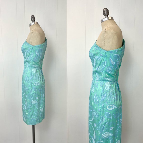 RARE 1960s Key West Hand Print Fabrics Paisley Green … - Gem