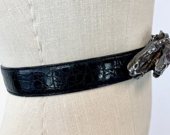 1970s/1980s Gucci Horse Head Horseshoe Buckle Black
