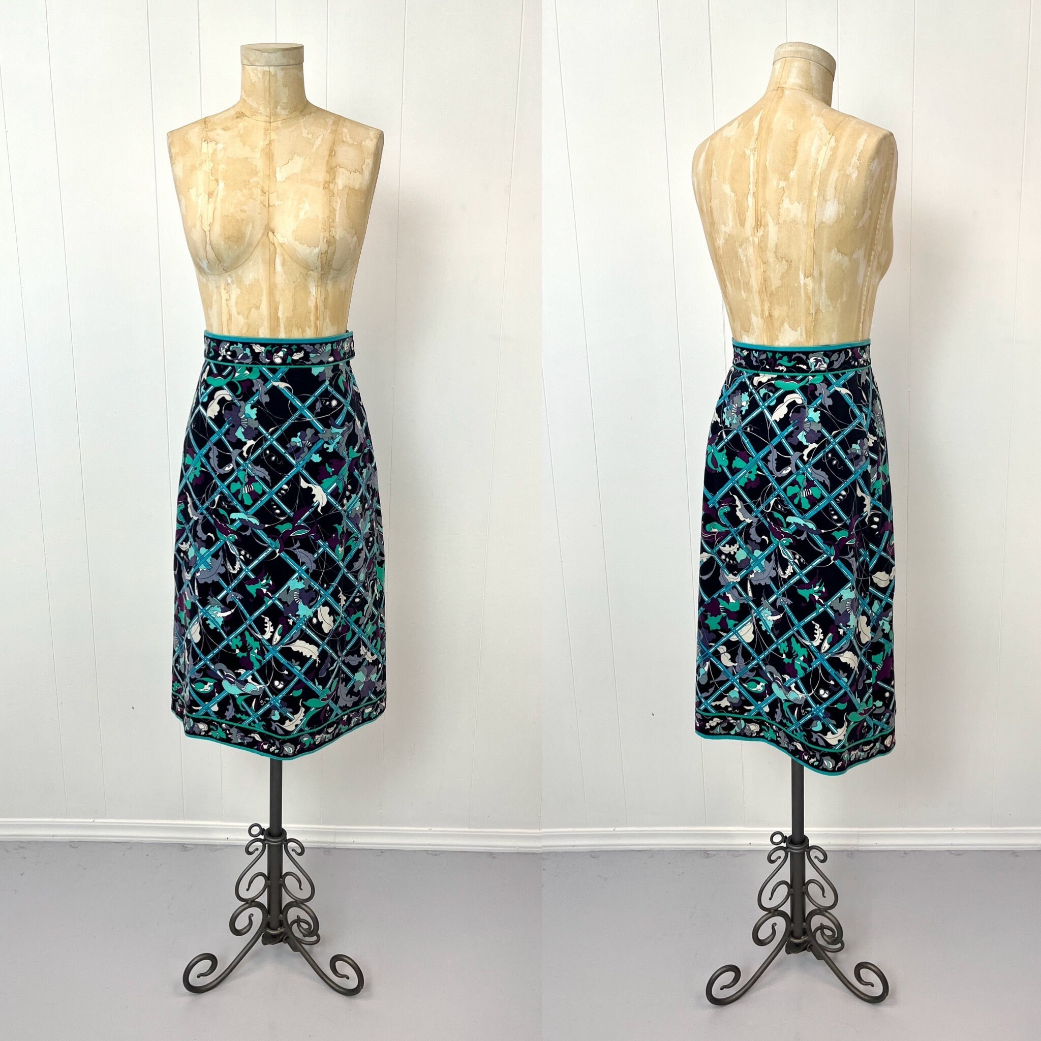 Jupe Femme Emilio Pucci En Viscose Multicolore - Taille 38 (IT 42) - Style A-Line - Très Bon état