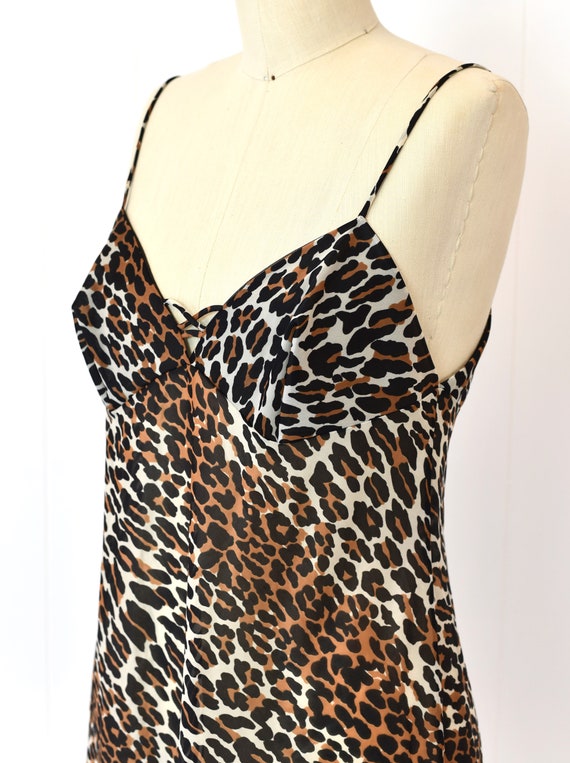 1950s/1960s Vanity Fair Leopard Print Corset Bodi… - image 4