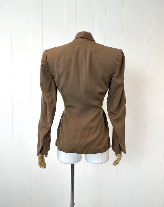 1940s/1950s Lilli Ann Brown Taupe Jacket Blazer S… - image 5