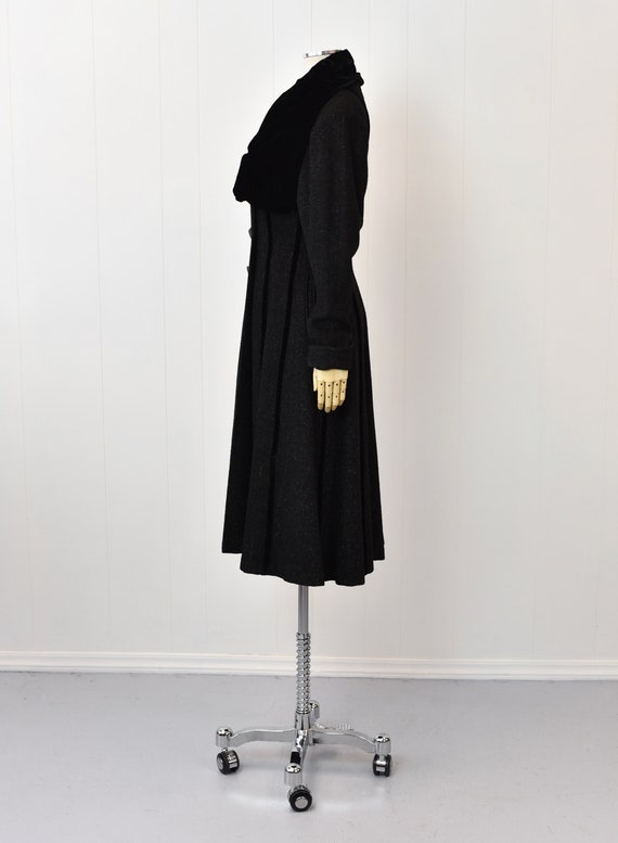 1950s Princess Coat Lilli Ann Style Jacket Black … - image 4