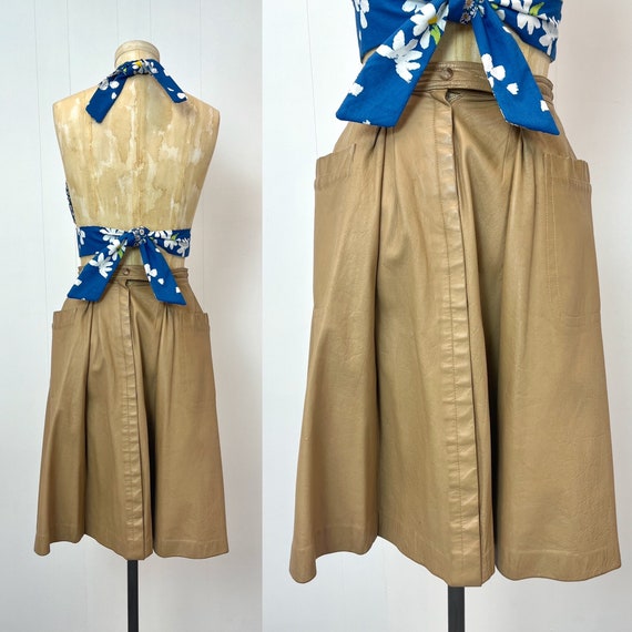 RARE 1960s Bonnie Cashin Sills Brown Leather Skirt - image 5