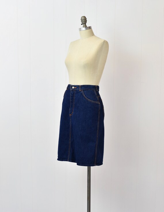 1980s/1990s Gitano Blue Denim Skirt - image 5