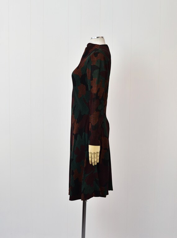 1970s/1980s Pauline Trigere Green Brown & Black A… - image 6