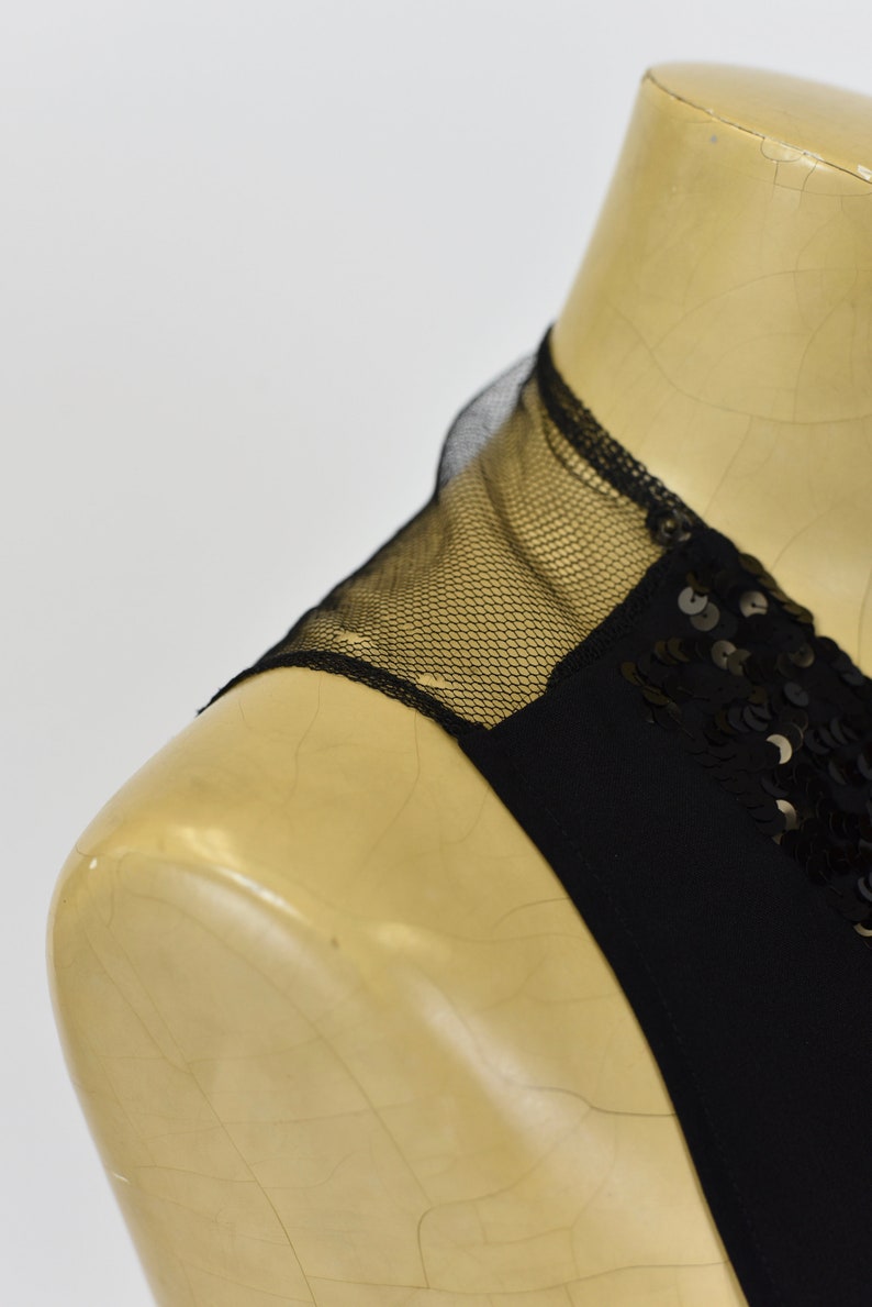1950/'s Black Sequined Dickie