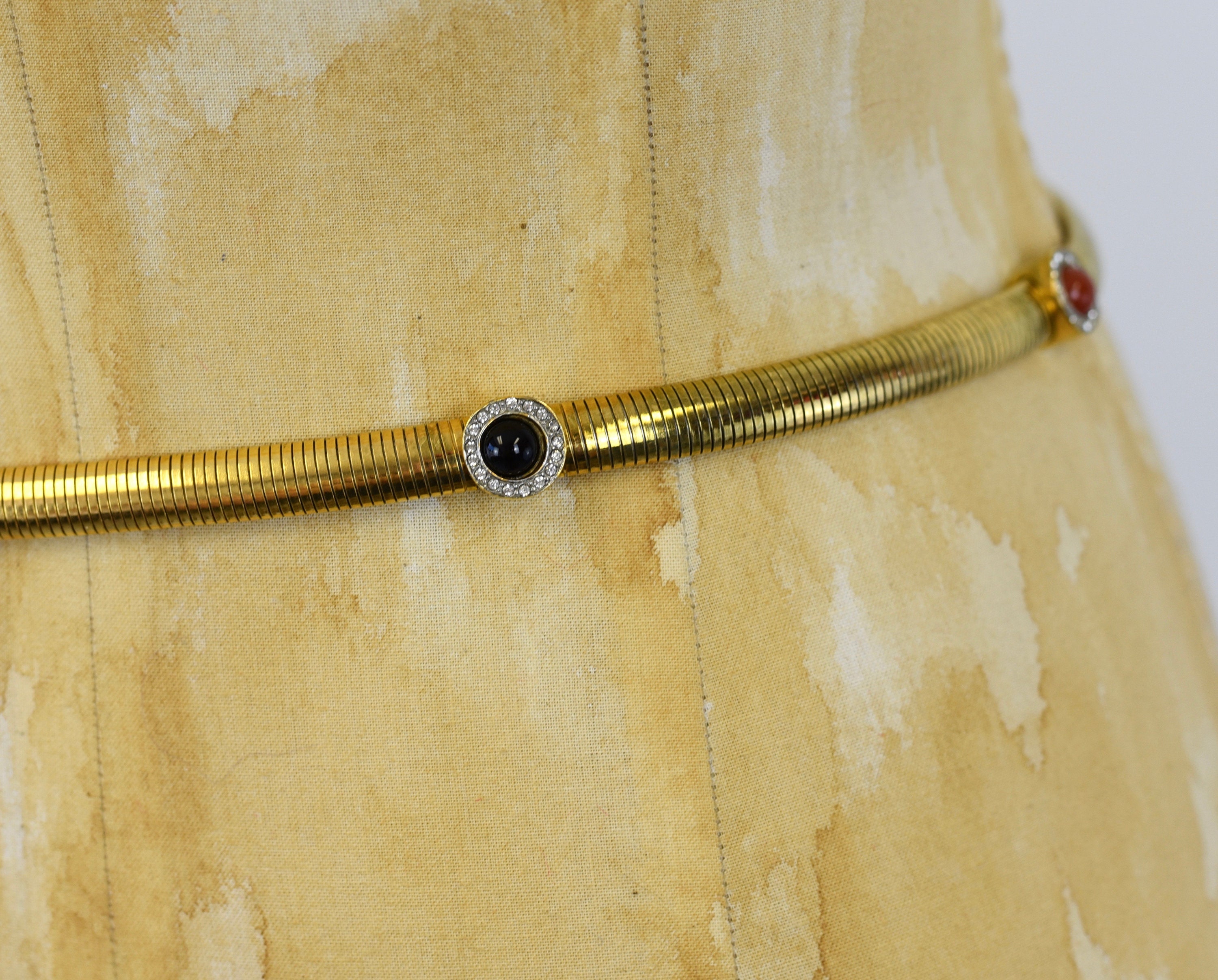 Judith Leiber Signed Rhinestone Metal Belt! Exquisite JUDITH LEIBER Signed 1980 main image 2