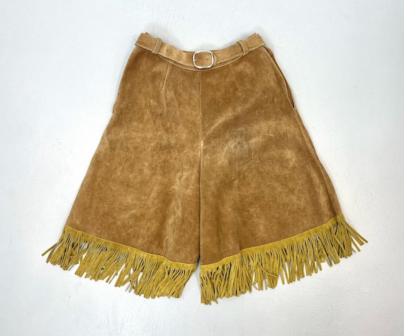 70s Light Tan Suede Fringe